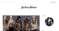 Desktop Screenshot of kristinamilosev.com